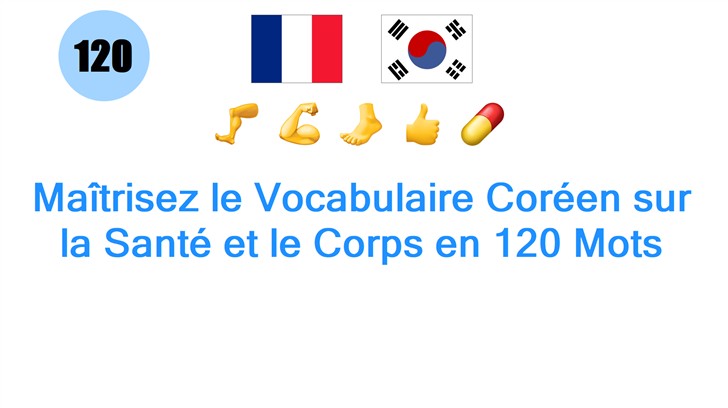 Maîtrisez le Vocabulaire Coréen sur la Santé et le Corps en 120 Mots